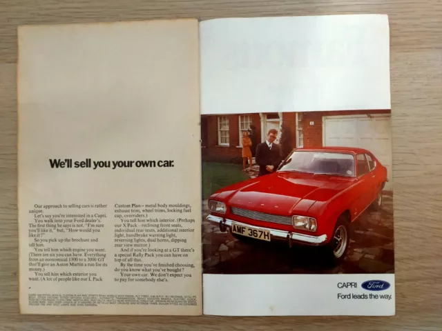 Ford Capri advert MK1 vintage period original advertising 70s retro car UK