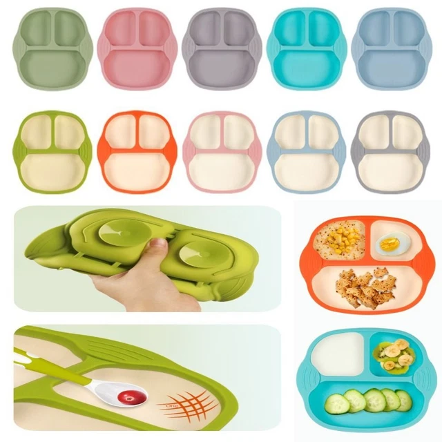 Baby Feeding Plate Storage Tray Child Suction Plate Silicone Plate Food Tray
