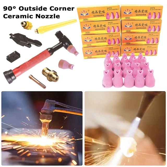 Ugello di protezione saldatura accessori porcellana bocca 90° angolo esterno ugello ceramica QQ150A