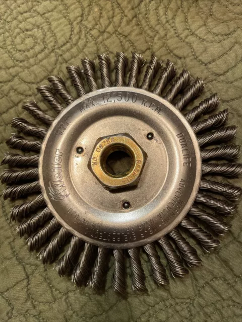 NEW Weiler 5" X 5/8 " Carbon Steel, Wire Wheel, 08756 Made In USA