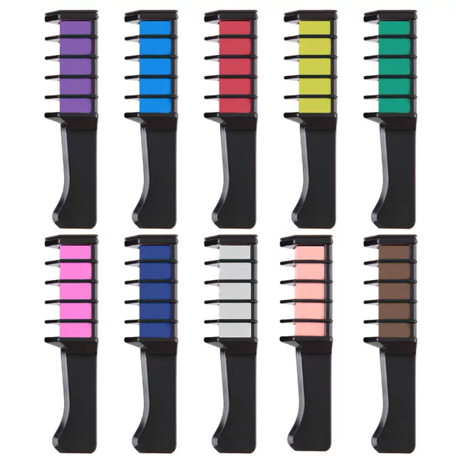 fr 10 Colors ABS Temporary Hair Chalk Comb Hair Dye Cream Chalk Hair Styling Too