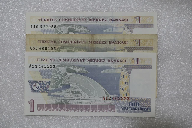 Turkey - 3 Banknotes B27 #78