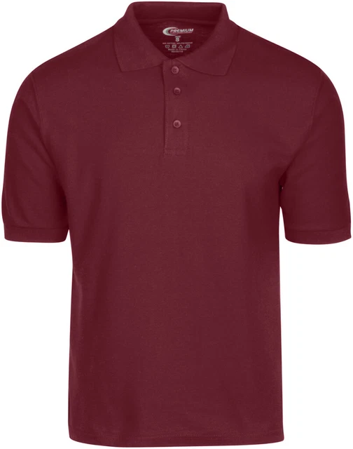 DDI 1982471 Premium Burgundy Men&apos;s Polo Shirt - Size M Case of 6