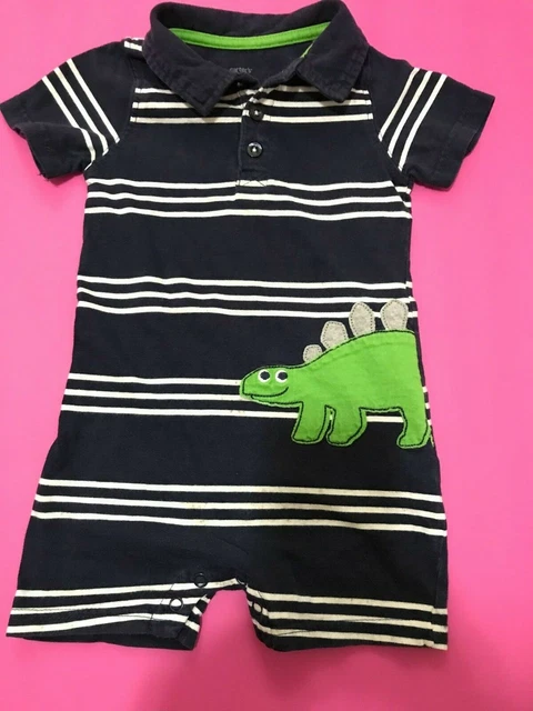 CARTER'S - Infant Baby Boy One Piece Romper Shortsleeve 18Months. **Dinosaur**