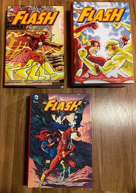 The Flash Omnibus By Geoff Johns Collection Lot Vol. 1, 2, 3 Hc Scott Kolins Dc