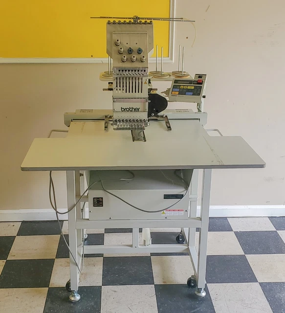 Brother BAS-416 Industrial Embroidery Machine with Instruction Manual (Wheeled)