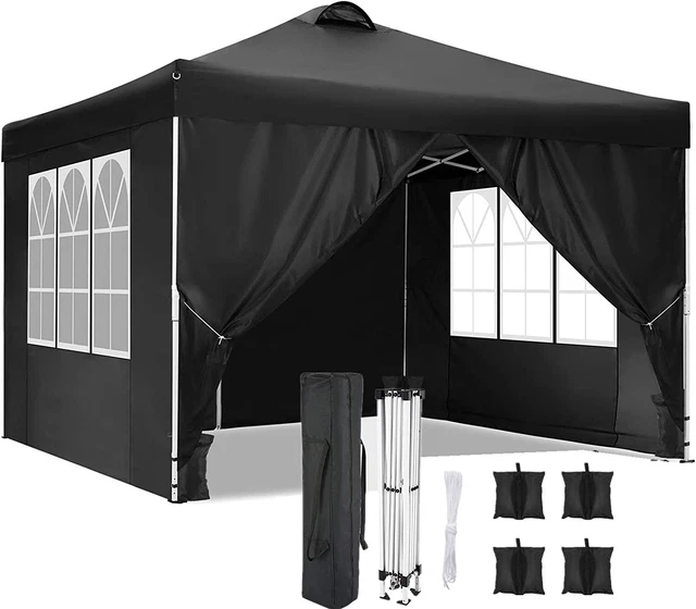 Pavillon 3x3m/3.3x3.3m Faltpavillon Wasserdicht Popup Garten Partyzelt Festzelt 7