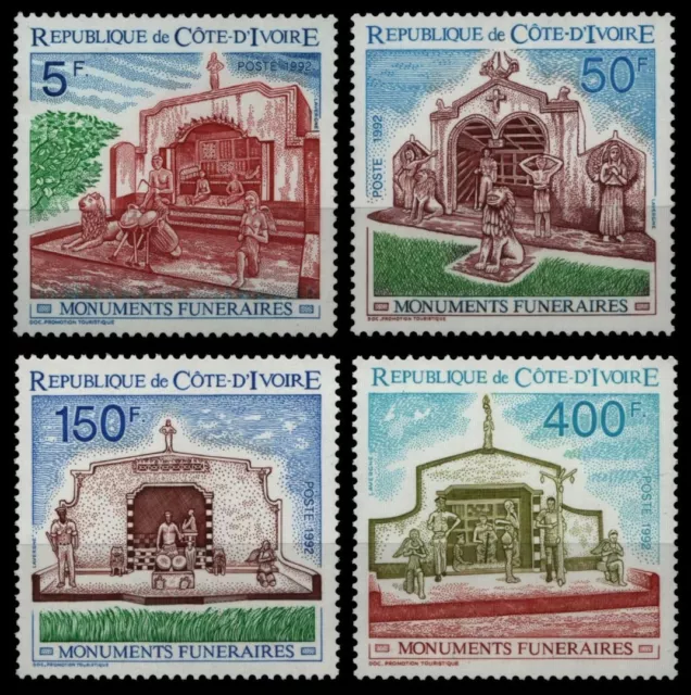 Elfenbeinküste 1992 - Mi-Nr. 1077-1080 ** - MNH - Grabdenkmäler