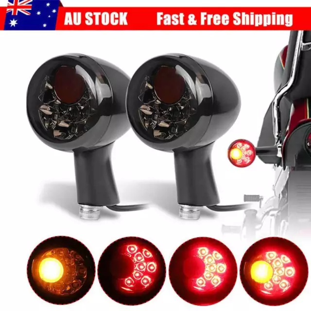 3-In-1 Rear Turn Signals LED Light Brake Lamp Fit For Sportster 883 1200