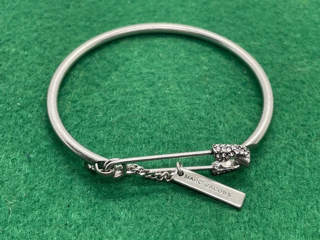 Marc By Marc Jacobs Safety Pin Silver Tone Bracelet Bangle Pre Owned One Size