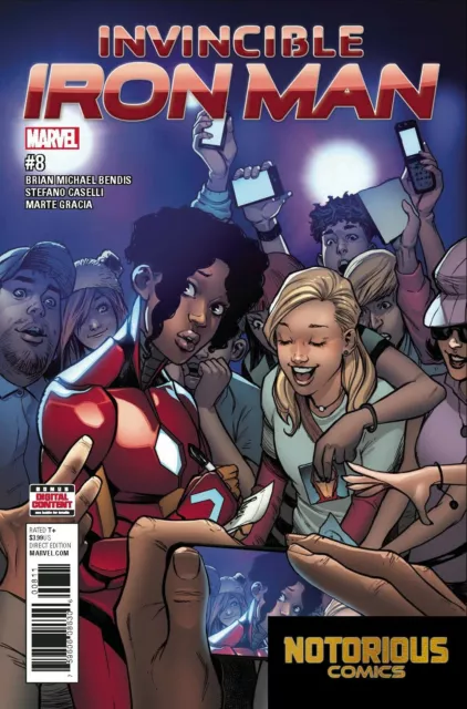 Invincible Iron Man #8 Riri Marvel Comics 1st Print EXCELSIOR BIN