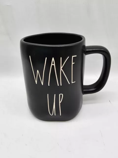 Rae Dunn Artisan Collection By Magenta Black Coffee Mug "Wake Up"