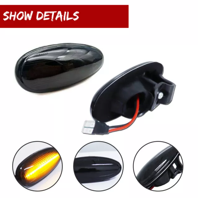 Smoke LED Side Marker Light Turn Signal Lamp For Mitsubishi Outlander Lancer EVO 3