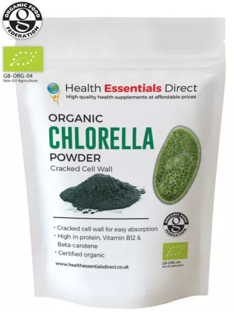 Organic Chlorella Powder - (Cracked Cell Wall For Full Absorption) Choose Size: