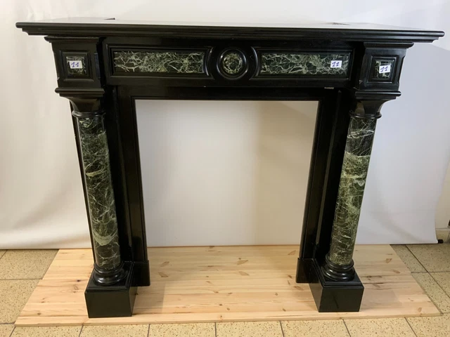 Antike Kaminumrandung Marmor Kamin Um 1920 Art Deco Mit Massiven Säulen
