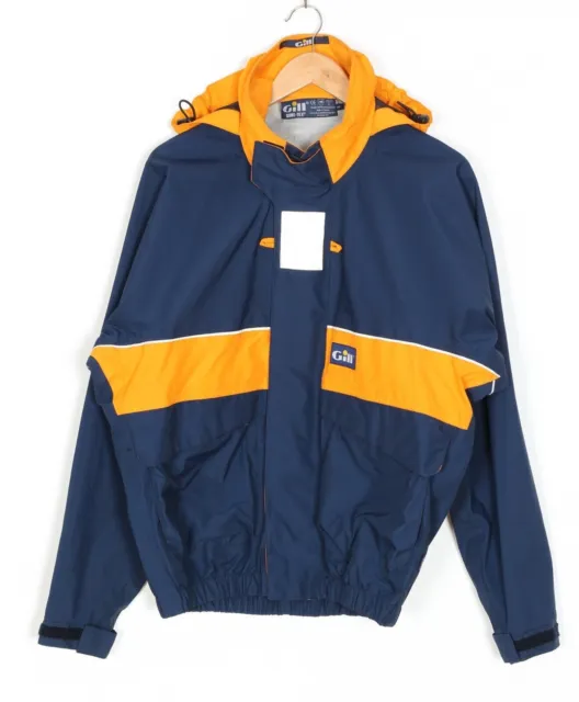 GILL GORE-TEX Sailing Jacket Men Size S Hooded Waterproof Taped Seams MJ4268