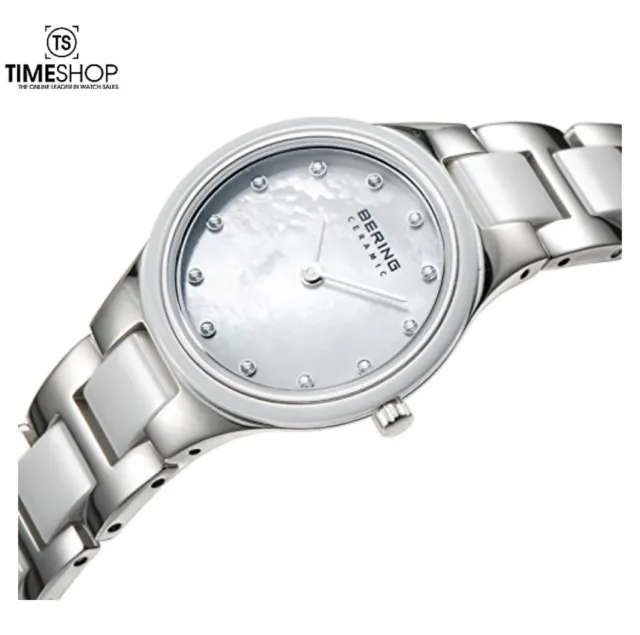 Bering Ceramic MOP Dial White Stainless Steel Womens Watch 32327-701