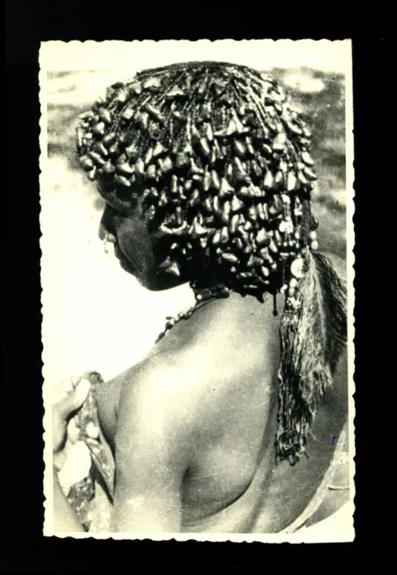 G-cartolina militare FOTOGRAFIC colonie ERITREA costumi-pettinatura donna cunama