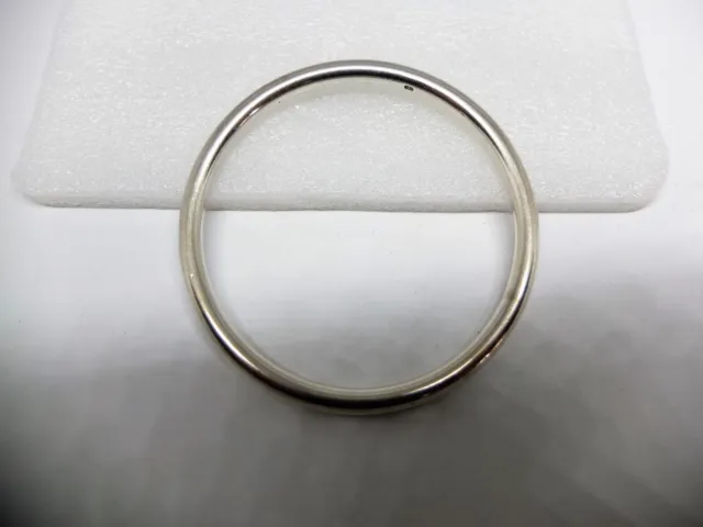 Heavy solid round Sterling silver bangle Australian made 44g