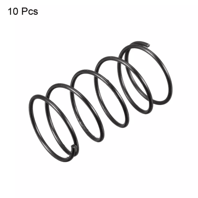 10Pcs 1.2mm Wire Dia 20mm Outer Diameter 35mm Long Compression Springs Black 3