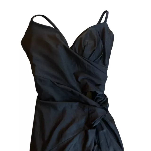 La Femme Size 0 30726 Black Cut Out Side High Slit Strappy Back Dress 3