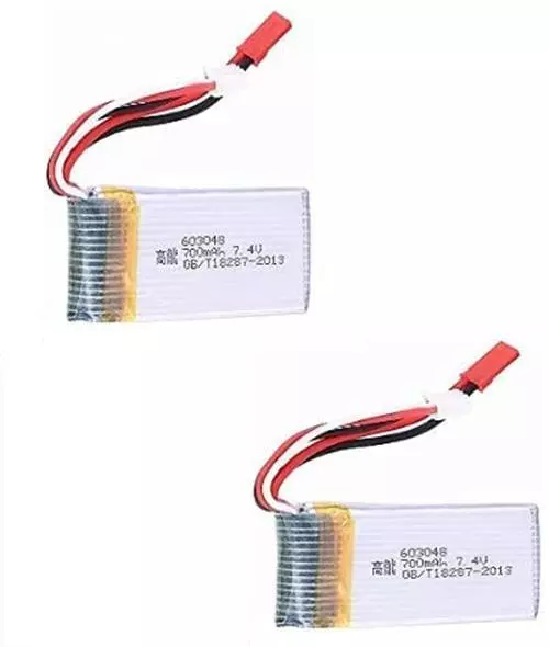 2pcs Batterie Lipo rechargeable (7.4V 700mAh) pour Rc Drone Quadcopter MJX X600