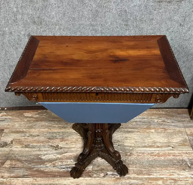 Superbe table a ouvrage époque Empire en acajou début XIXeme 3