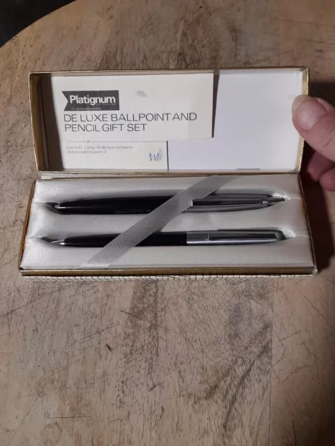 platignum long life de-lux ballpoint and pencil set