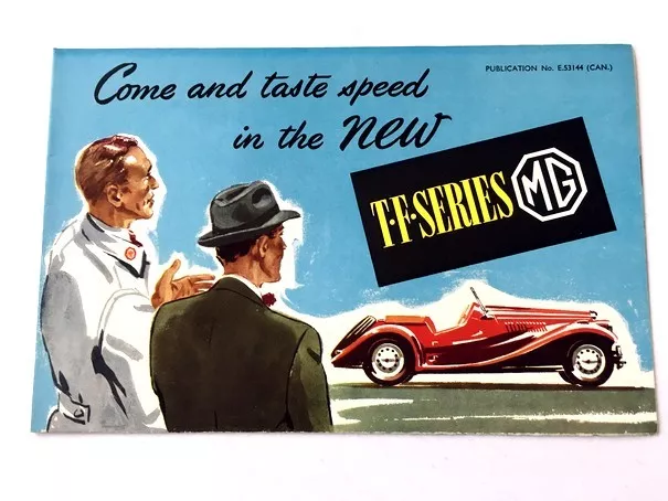 1953 1954 MG TF Series Original Vintage Car Sales Brochure Catalog - 53144