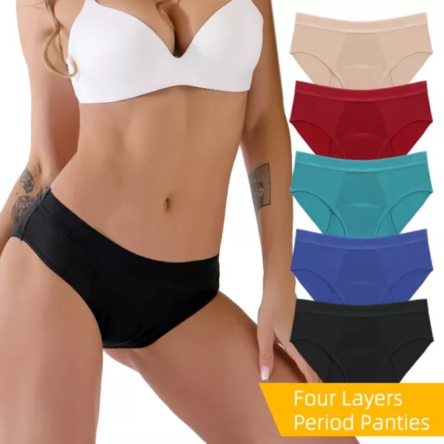 Womens Menstrual Period Underwear Leakproof Panties Vegan Eco Friendly Hipster