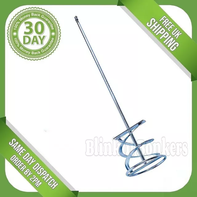 Large Drill Paint Mixer Heavy Duty Plaster Mixing Stirrer Paddle Tool Shank