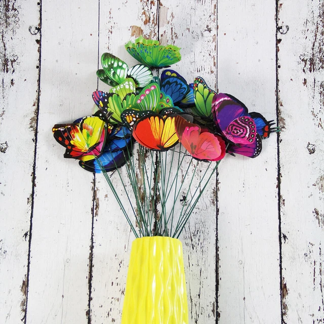 24 Pcs Stakes Decorative Lawn Art Decoration Figurines Home Decor 10cm 11