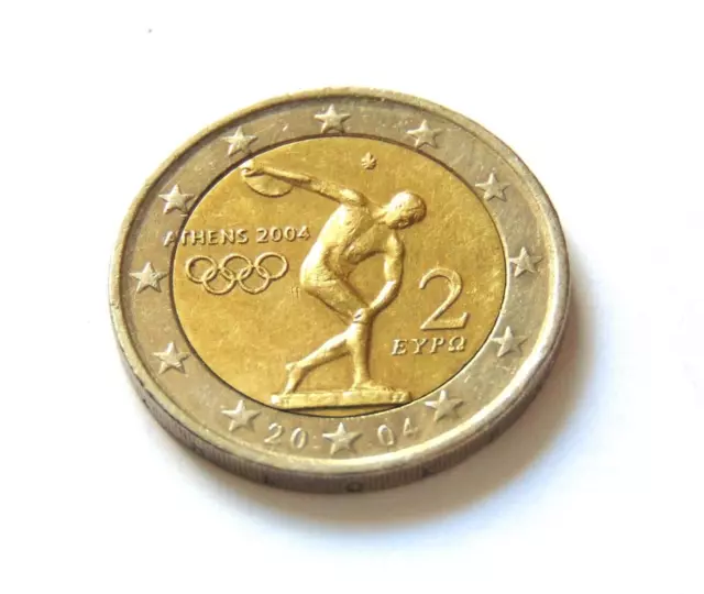 Commemorative 2 Euro 2004 Coin - Greece - Athens Olympic Games - Discus thrower