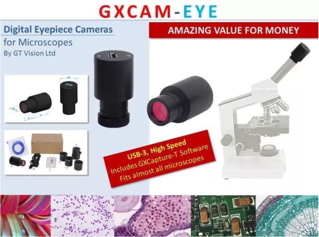 5MP Eyepiece Camera, USB-3 with Comprehensive Software package 2