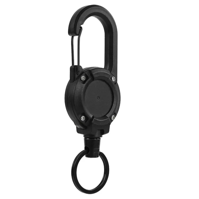Heavy Duty Retractable Pull Badges ID Reel Carabiner Key Chain Cable Recoil