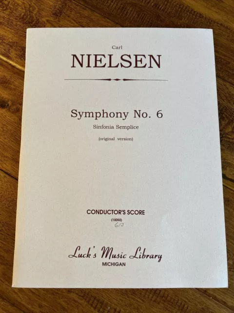 Nielsen Symphony No. 6 Sinfonia Semplice Orchestra Full Score Clean & Unmarked