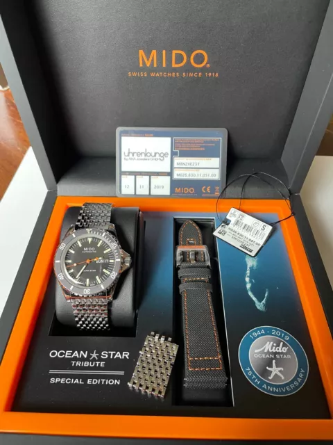 MIDO Ocean Star Tribute acciaio quadrante nero ottimo stato