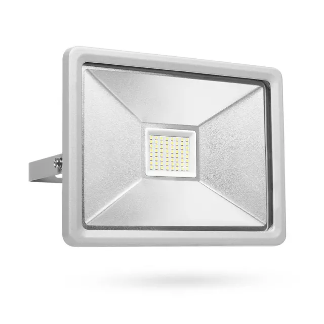 Smartwares LED Fluter Strahler Silber IP65 50W 4150lm Neutralweiß 4000K UVP 61€