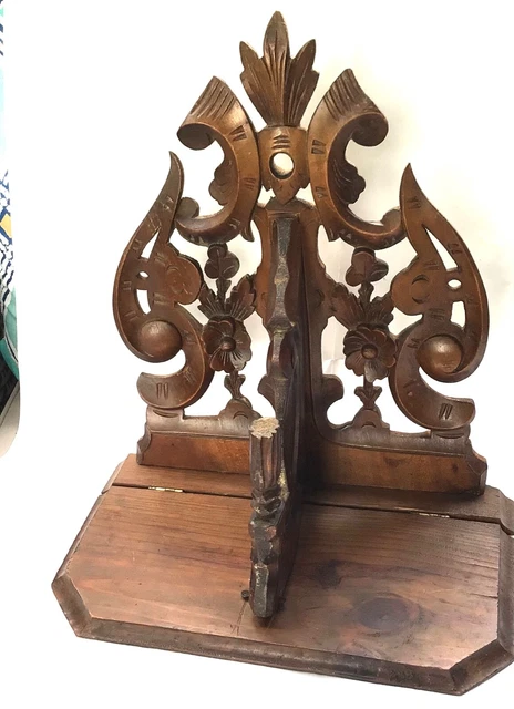Étagère Flottante Murale En Bois Sculpté Fleurs - Style Vintage - Fabriquée En Inde