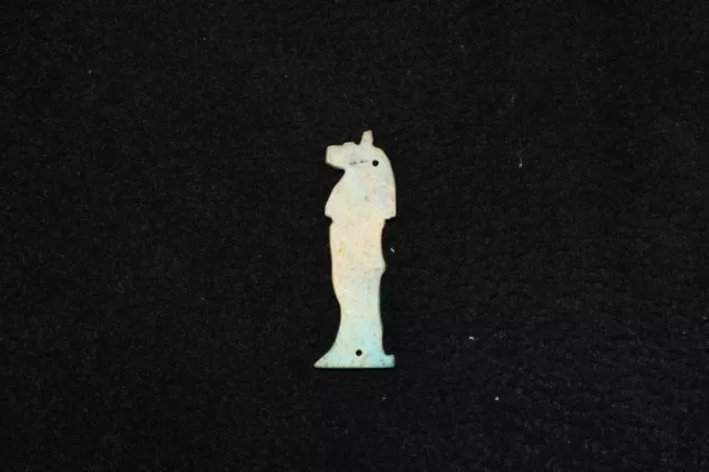 Ancient Egyptian New Kingdom Faience Amulet in good Condition Circa 1340 BC 2