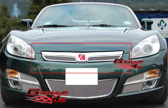 Fits 2007-2009 Saturn Sky Red Line Upper Stainless Chrome Mesh Grille Insert