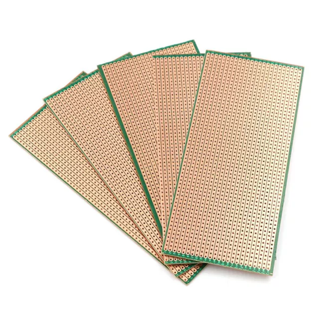 Neue 5 * Stripboard Veroboard Uncut PCB Platine Single Side Circuit Perf Board