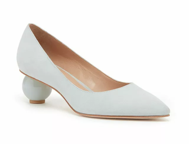 Pour La Victoire Kiki Suede Sphere Heel Pump, Pale Sage