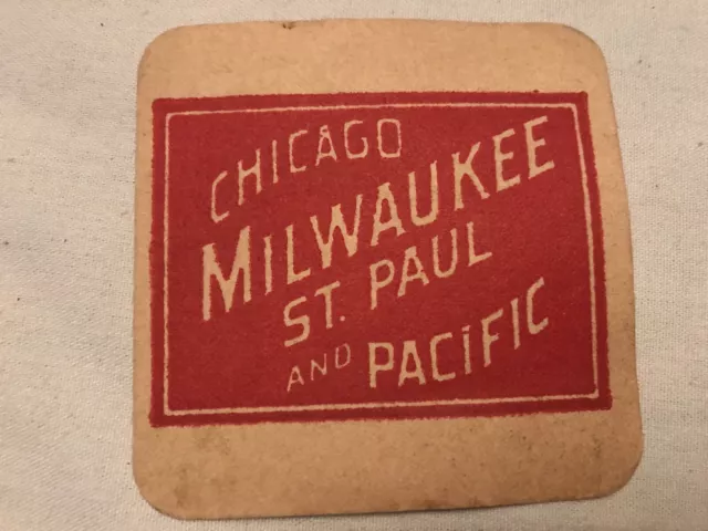 Chicago Milwaukee St. Paul and Pacific Railroad Vintage Coaster