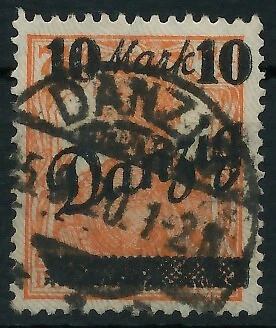 DANZIG 1920 Nr 31I zentrisch gestempelt gepr. X5605C6