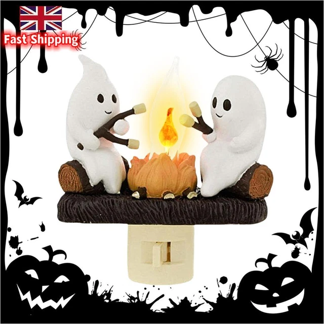 LED Halloween Night Light Ghost Campfire Flickering Flame Bulb | 0.8W Energy-Saving | 360