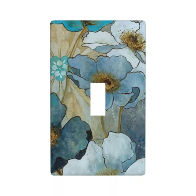 Oil Painting Flower Light Switch Power Outlet Toggle Wall Cover Plate Home Decor