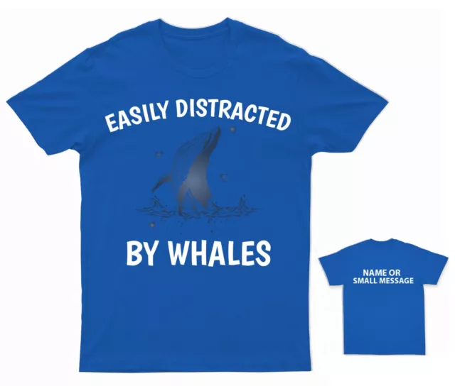 Kids Easily Distracted By Whales T-Shirt - Oceanic Adventure Graphic Tee with