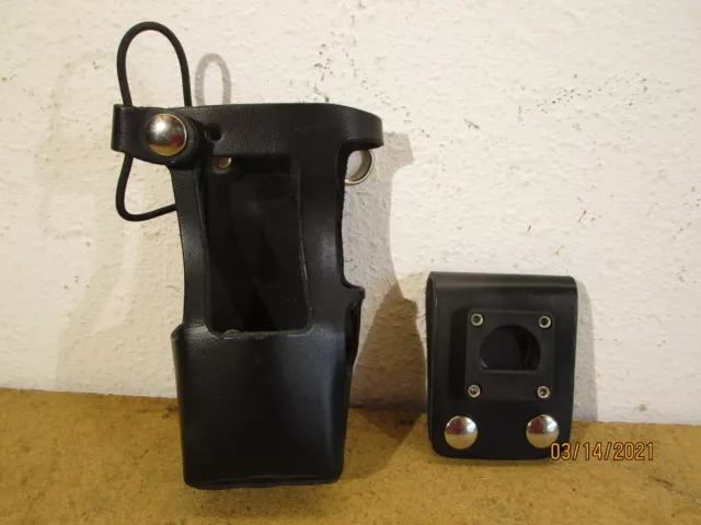 Hard Leather 2 Way Radio Case and Holster