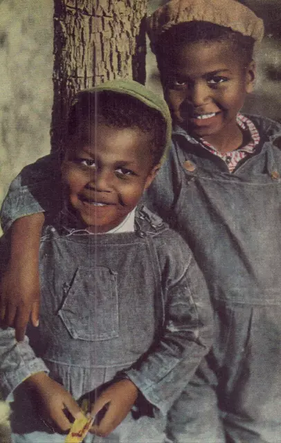 Black Americana Post Card - 1948 Two Sunny Smiles